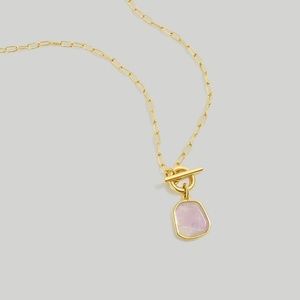 Stone Collection Paperclip Pendant Necklace